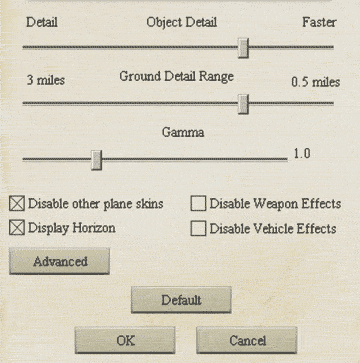 In Game Graphics Settings