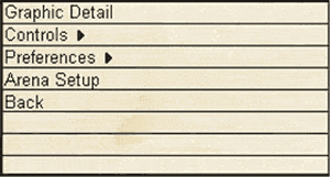 Menu options for Aces High WW2 flight sim game